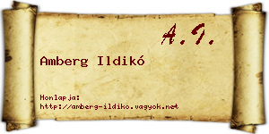 Amberg Ildikó névjegykártya