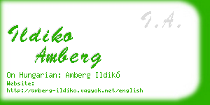 ildiko amberg business card
