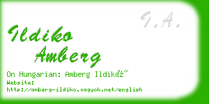 ildiko amberg business card